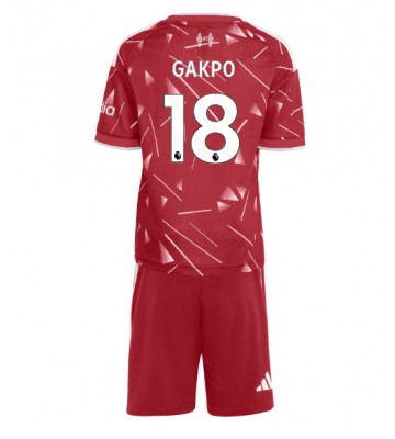 Liverpool Cody Gakpo #18 Replika Hemmatröja Barn 2026-27 Kortärmad (+ Korta byxor)